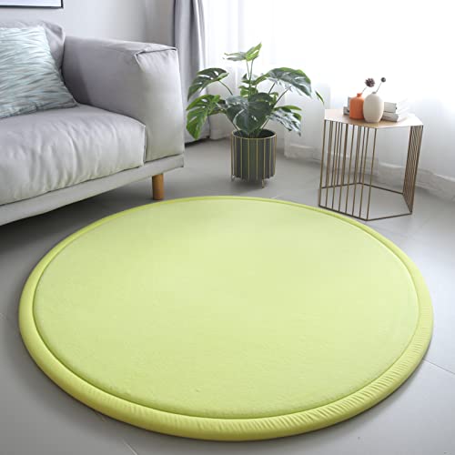 Loartee korallenrote Samtmatte Teppich Rund, als Krabbeldecke fürs Kind,2,5cm Dicker Kinderteppich,Grün,120cm Loartee korallenrote Samtmatte Teppich Rund, als Krabbeldecke fürs Kind,2,5cm Dicker Kinderteppich,Grün,120cm von Loartee