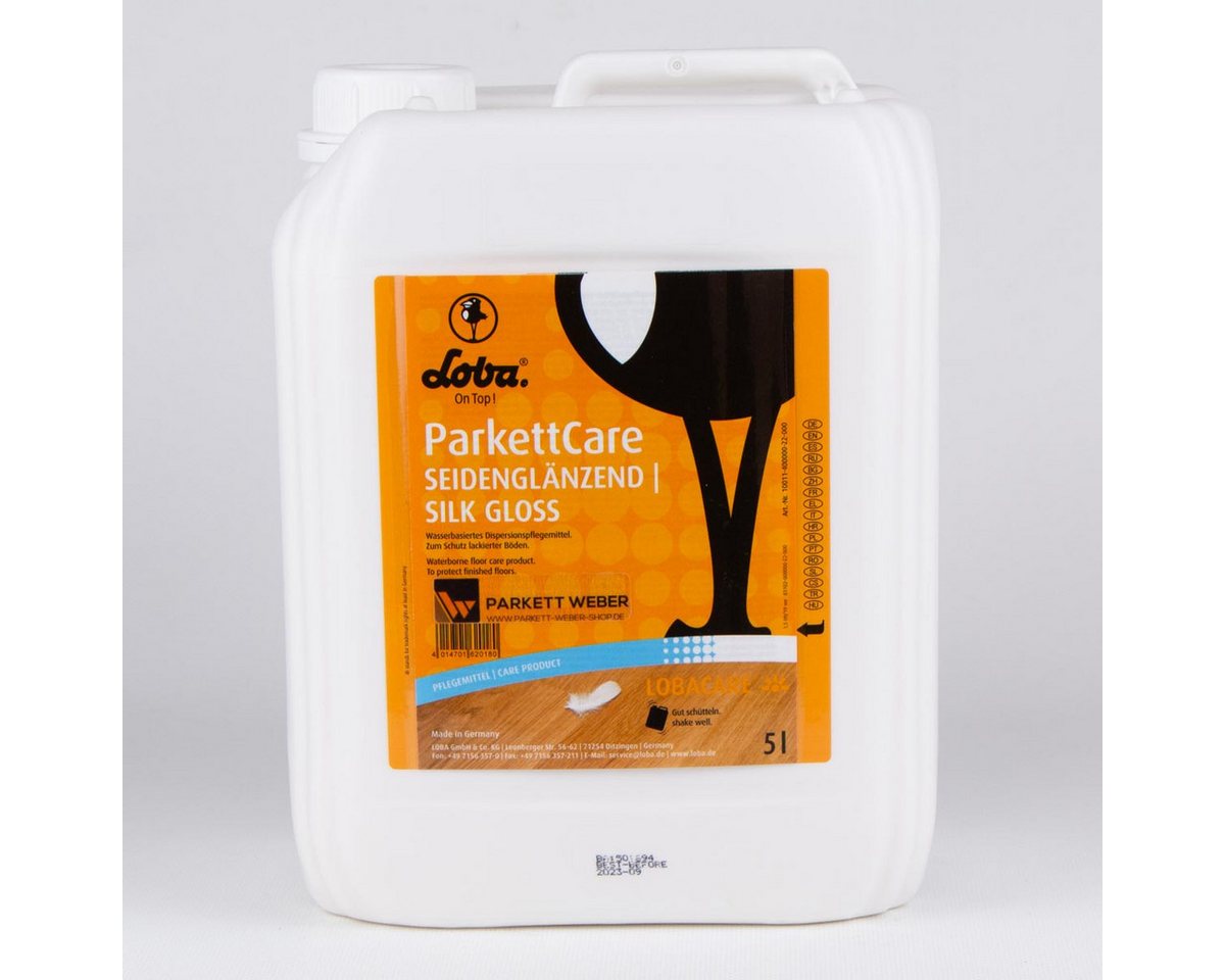 Loba Loba ParkettCare Parkettpflege seidenglänzend 5 Liter Parkettreiniger Loba Loba ParkettCare Parkettpflege seidenglänzend 5 Liter Parkettreiniger von Loba