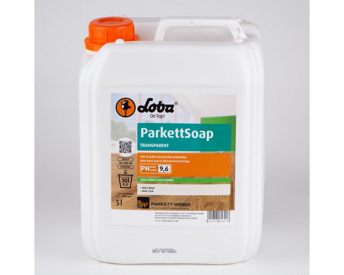 Loba Loba ParkettSoap natur/transparent 5 Liter Parkettreiniger Loba Loba ParkettSoap natur/transparent 5 Liter Parkettreiniger von Loba