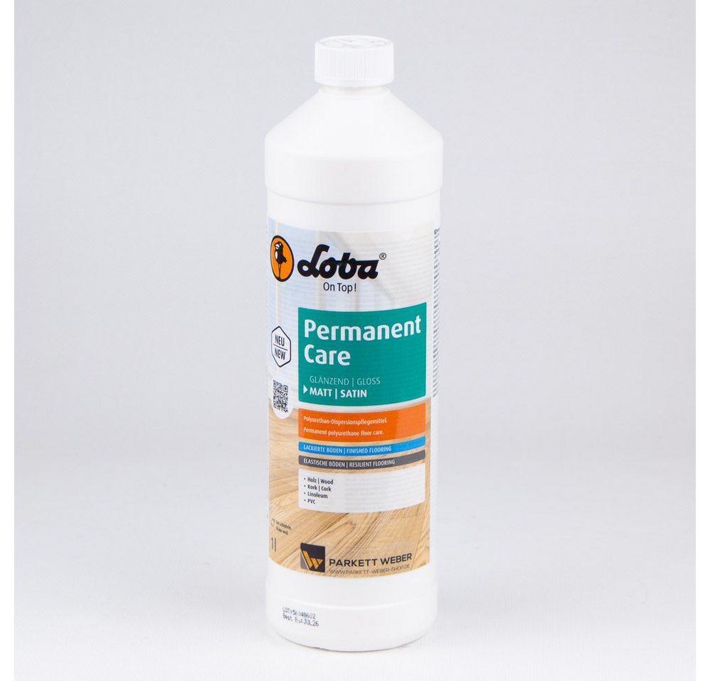 Loba Loba PermanentCare matt 1 Liter (vormals V6 Finish) Parkettreiniger von Loba