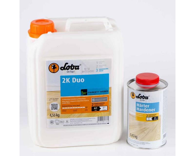 Loba Treppen- und Parkettlack Loba 2K Duo Parkettlack extramatt 5 kg von Loba
