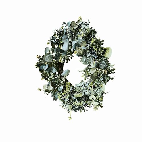 LOBERON Kranz Tobin, aus Kiefernzweige, Türkranz, Weihnachtskranz, Weihnachtsdeko, Kunststoff, Kiefernholz, H/Ø ca. 15/42 cm, grün von Loberon