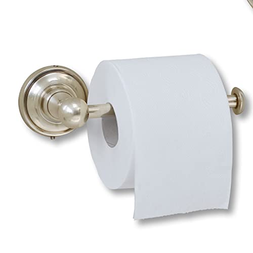 LOBERON Toilettenpapierhalter Pax, Anbringung an der Wand, klassisches Design, eleganter Look, Badzubehör, Bad-Accessoire, Messing, antiksilber von Loberon