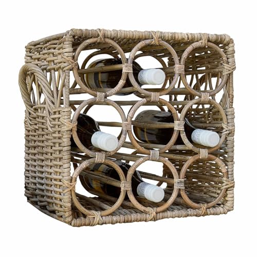 LOBERON Flaschenhalter Allegretta, Handarbeit, Kunstvolle Flechttechnik, mit Seitlichen Tragegriffen, Küchenutensilien, Rattan, Eisendraht, braun LOBERON Flaschenhalter Allegretta, Handarbeit, Kunstvolle Flechttechnik, mit Seitlichen Tragegriffen, Küchenutensilien, Rattan, Eisendraht, braun von Loberon