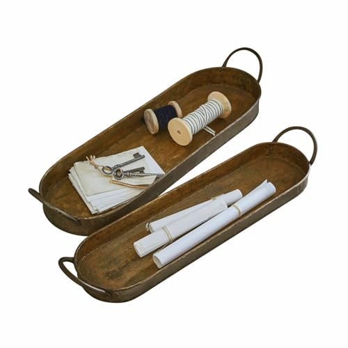 LOBERON Tablett 2er Set Célianne, braun/gold LOBERON Tablett 2er Set Célianne, braun/gold von Loberon