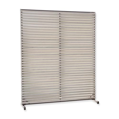Loberon Trennwand Derby, flexibel aufzustellen, qualitativ hochwertiges Design, robust & widerstandsfähig, Gartenmöbel, Sichtschutz, Kempasholz, Aluminium, grau von Loberon