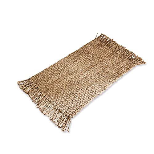 Loberon Fußmatte Moody, handgewobene Qualität, mit charmanten Fransen, Wohntextilien, Wohn-Accessoire, Jute, braun von Loberon