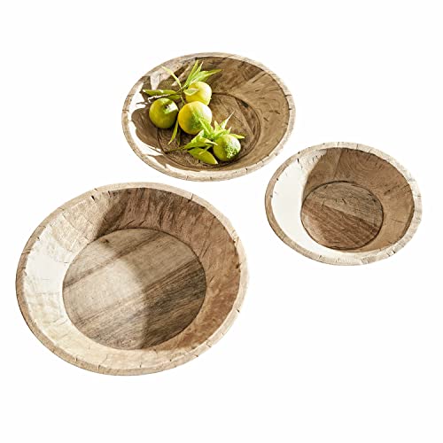 Loberon Schale 3er Set Elmore, DREI Größen. widerstandsfähig und nachhaltig, Dekoration, Wohn-Accessoires, Mangoholz, braun von Loberon