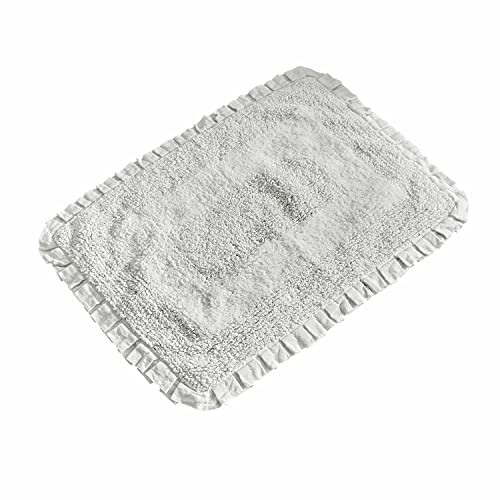 Loberon Badematte Jasmin, dekorative Rüschenborte, Romantik-Look, besonders weich, Badezimmerteppich, Badtextilien, Badvorleger, Baumwolle, weiß Loberon Badematte Jasmin, dekorative Rüschenborte, Romantik-Look, besonders weich, Badezimmerteppich, Badtextilien, Badvorleger, Baumwolle, weiß von Loberon