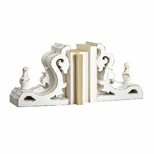 Loberon Buchstütze 2er Set Sami, ornamentale Form, handgedrechselt, feines Antik-Finish, Dekoration, Buchhalterung, Pinienholz, antikweiß Loberon Buchstütze 2er Set Sami, ornamentale Form, handgedrechselt, feines Antik-Finish, Dekoration, Buchhalterung, Pinienholz, antikweiß von Loberon