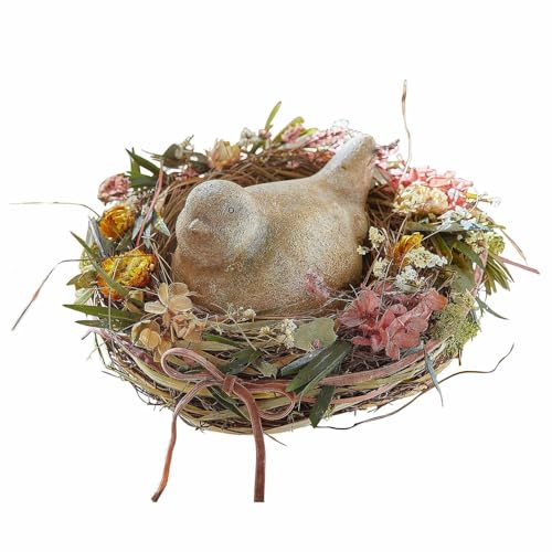 Loberon Deko Figur Nafisah, Charmanter Vogel, Natürliche Stein-Optik, Indoor und Outdoor Geeignet, Dekoration, Tierfiguren, Polyresin, beige von Loberon