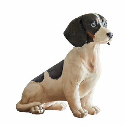 Loberon Deko-Hund Bryan, handbemalt, detailreiche Junghund-Skulptur, natürliche Gestaltung, Tierfiguren, Dekoration, Polyresin, weiß/schwarz Loberon Deko-Hund Bryan, handbemalt, detailreiche Junghund-Skulptur, natürliche Gestaltung, Tierfiguren, Dekoration, Polyresin, weiß/schwarz von Loberon