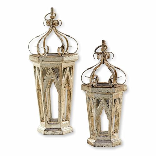 Loberon Deko-Objekt 2er Set Morvant, Zwei Größen, Charmante Shabby-Note, Laternen-Duo, Weihnachtsdekoration, Weihnachten, Mangoholz, Eisen, antiksilber Loberon Deko-Objekt 2er Set Morvant, Zwei Größen, Charmante Shabby-Note, Laternen-Duo, Weihnachtsdekoration, Weihnachten, Mangoholz, Eisen, antiksilber von Loberon