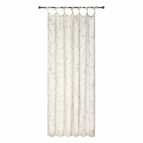 Loberon Gardine Dulciette, Pastellfarbene Blütenmotive, Romantisches Flair, Praktische Bindebänder, Sichtschutz, Vorhang, Fensterdekoration, Leinen, bunt Loberon Gardine Dulciette, Pastellfarbene Blütenmotive, Romantisches Flair, Praktische Bindebänder, Sichtschutz, Vorhang, Fensterdekoration, Leinen, bunt von Loberon
