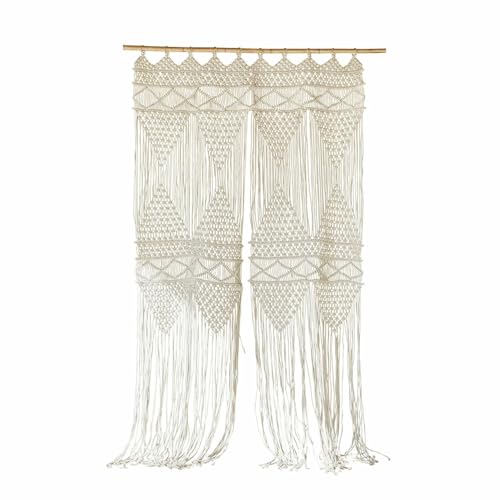 Loberon Gardine Kivelli, kunstvolle Makramee-Optik, Bohemian-Style, schmuckvoller Wandbehang, Vorhang, Sichtschutz, PET, Eisen, Creme Loberon Gardine Kivelli, kunstvolle Makramee-Optik, Bohemian-Style, schmuckvoller Wandbehang, Vorhang, Sichtschutz, PET, Eisen, Creme von Loberon