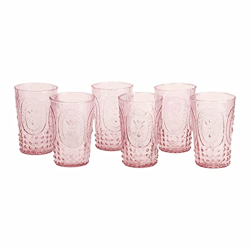 LOBERON Gläser 6er Set Fleury, mit dekorativem Reliefmuster, Wasser- oder Saftglas, mundgeblasen, spülmaschinenfest, Küchenutensilien, Tischaccessoires, Glas, rosa LOBERON Gläser 6er Set Fleury, mit dekorativem Reliefmuster, Wasser- oder Saftglas, mundgeblasen, spülmaschinenfest, Küchenutensilien, Tischaccessoires, Glas, rosa von Loberon