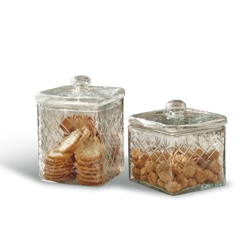 Loberon Glasdose 2er Set Cherie, Glas, H/B/T ca. 21/14,5/14,5 cm, klar, klar Loberon Glasdose 2er Set Cherie, Glas, H/B/T ca. 21/14,5/14,5 cm, klar, klar von Loberon