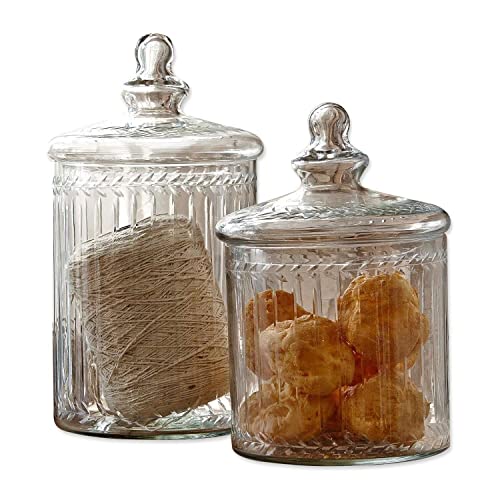 Loberon Glasdose 2er Set Maledisant, Glas, H/B/T/Ø ca. 30/16 / 16/16 cm, klar, klar Loberon Glasdose 2er Set Maledisant, Glas, H/B/T/Ø ca. 30/16 / 16/16 cm, klar, klar von Loberon