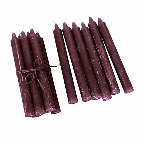 Loberon Kerzen 12er Set Bauceau Bordeaux - Handgefertigte Stabkerzen Deko - Rustikales Finish - Durchgefärbt & Geruchsneutral - ca. 7h - 8h Brenndauer Loberon Kerzen 12er Set Bauceau Bordeaux - Handgefertigte Stabkerzen Deko - Rustikales Finish - Durchgefärbt & Geruchsneutral - ca. 7h - 8h Brenndauer von Loberon