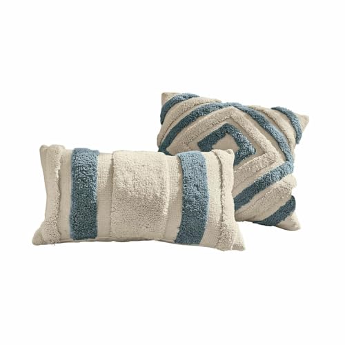 Loberon Kissenhülle 2er Set Melyn, Zwei Formen, weich getuftetes Boho-Muster, Kissenbezüge, Outdoortextilien, Outdoor, Baumwolle, blau/Creme Loberon Kissenhülle 2er Set Melyn, Zwei Formen, weich getuftetes Boho-Muster, Kissenbezüge, Outdoortextilien, Outdoor, Baumwolle, blau/Creme von Loberon