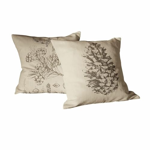 Loberon Kissenhülle 2er Set Pinus, Naturmotiv-Print, nuancierten Skizzenstil, Kissenbezug mit Knopfverschluss, Wohntextilien, Wohn-Accessoires, Leinen, weiß/schwarz Loberon Kissenhülle 2er Set Pinus, Naturmotiv-Print, nuancierten Skizzenstil, Kissenbezug mit Knopfverschluss, Wohntextilien, Wohn-Accessoires, Leinen, weiß/schwarz von Loberon