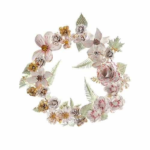 Loberon Kranz Jesse, handgefertigt, romantischer Vintage-Stil, mit filigranen Blüten und Blättern, Dekoration, Türkranz, Wohn-Accessoire, Eisen, bunt Loberon Kranz Jesse, handgefertigt, romantischer Vintage-Stil, mit filigranen Blüten und Blättern, Dekoration, Türkranz, Wohn-Accessoire, Eisen, bunt von Loberon