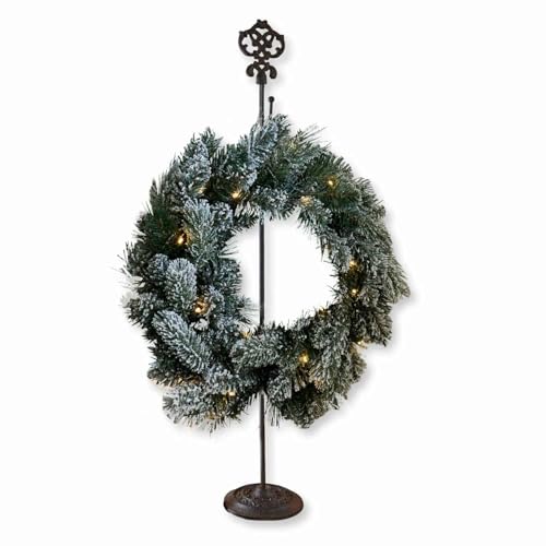 Loberon Kranzständer Koumura, Faszinierende Ornamente, Verzierter Fuß, Dekoration, Wohn-Accessoire, Gusseisen, antikbraun von Loberon