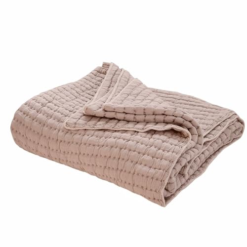 Loberon Quilt Herepian, mit Piping-Saum und Garnverzierung, weich wattiert, Tagesdecke, Zierdecke, Wohntextilien, Baumwolle, rosa Loberon Quilt Herepian, mit Piping-Saum und Garnverzierung, weich wattiert, Tagesdecke, Zierdecke, Wohntextilien, Baumwolle, rosa von Loberon