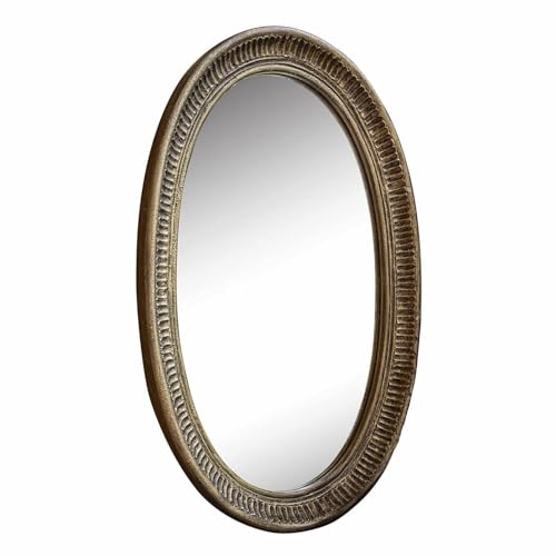 Loberon Spiegel Boissiére, Ovale Form, Handbemalt, Dezent Verzierter Rahmen mit Antik-Finish, Wohn-Accessoire, MDF, Spiegelglas, antikgold Loberon Spiegel Boissiére, Ovale Form, Handbemalt, Dezent Verzierter Rahmen mit Antik-Finish, Wohn-Accessoire, MDF, Spiegelglas, antikgold von Loberon