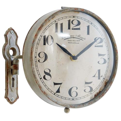 Loberon Uhr Adama, Shabby-Chic, französischer Stil, nostalgischer Charme, schwenkbar, Dekoration, Wohn-Accessoire, Eisen, Kunststoff, antikgrau Loberon Uhr Adama, Shabby-Chic, französischer Stil, nostalgischer Charme, schwenkbar, Dekoration, Wohn-Accessoire, Eisen, Kunststoff, antikgrau von Loberon
