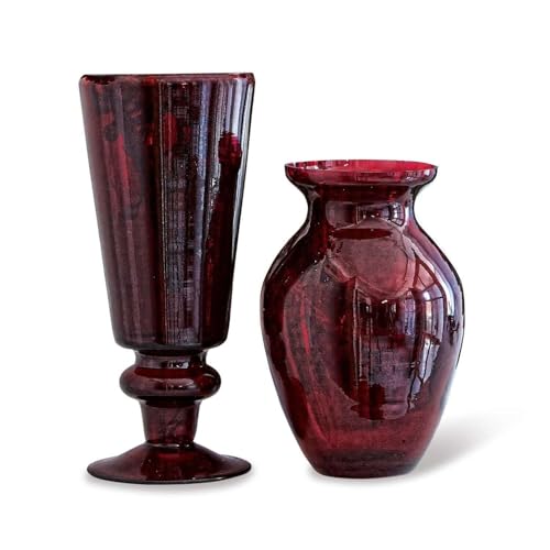 Loberon Vase 2er Set Darian, unterschiedliche Formen, mundgeblasen, kräftige Farbgebung, Blumenvase, Wohn-Accessoires, Wohndekoration, Glas, rot Loberon Vase 2er Set Darian, unterschiedliche Formen, mundgeblasen, kräftige Farbgebung, Blumenvase, Wohn-Accessoires, Wohndekoration, Glas, rot von Loberon