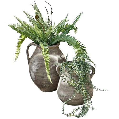 Loberon Vase 2er Set Malivon, antikgrün/grau von Loberon