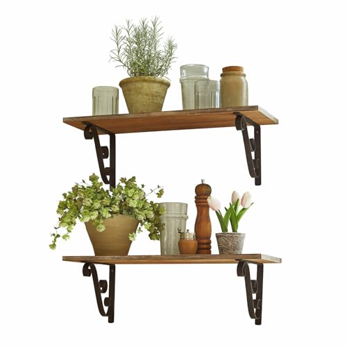 Loberon Wandregal 2er Set Dravile, Naturbelassene Holzablagen, Dekorative Halterungen mit Rost-Optik, Ablage, Küchenregal, Tannenholz, Eisen, antikbraun Loberon Wandregal 2er Set Dravile, Naturbelassene Holzablagen, Dekorative Halterungen mit Rost-Optik, Ablage, Küchenregal, Tannenholz, Eisen, antikbraun von Loberon
