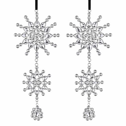 Loberon Weihnachtsanhänger 2er Set Klerven, Elegante Schneeflockenform, Funkelnde Perlen, Samtige Aufhängung, Christbaumschmuck, Weihnachtsdeko, Eisen, Acryl, Silber Loberon Weihnachtsanhänger 2er Set Klerven, Elegante Schneeflockenform, Funkelnde Perlen, Samtige Aufhängung, Christbaumschmuck, Weihnachtsdeko, Eisen, Acryl, Silber von Loberon