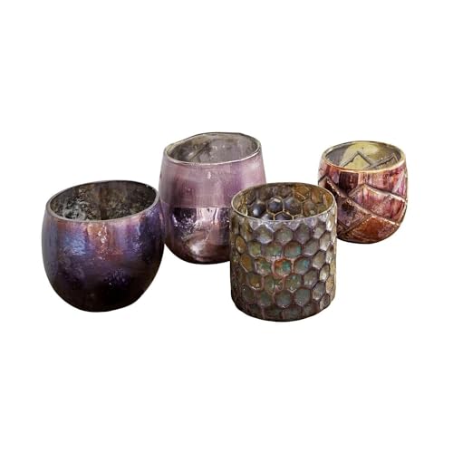 Loberon Windlicht Set Lila Marine | Deko Windlichter Aus Glas | Mundgeblasen | Deko Herbst & Winter | 4 Windlichter In Unterschiedlichen Größen Loberon Windlicht Set Lila Marine | Deko Windlichter Aus Glas | Mundgeblasen | Deko Herbst & Winter | 4 Windlichter In Unterschiedlichen Größen von Loberon