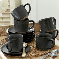 Tasse mit Untertasse 6er Set Biarré von Loberon