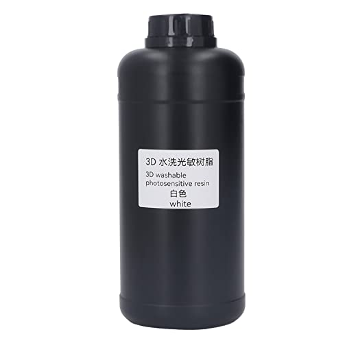 3D Printer Resin High Strength Photopolymer 1000ml Water Washable LCD DLP (White) von Loboo Idea