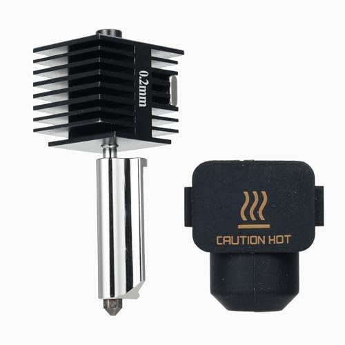Hot End Kit Extruder Replacement Accessory Compatible With Lab A1 Mini 3D Printers High Temperature 0.6mm Hardened Steel Nozzle with Silicone Cover Sock (0.2mm) von Loboo Idea