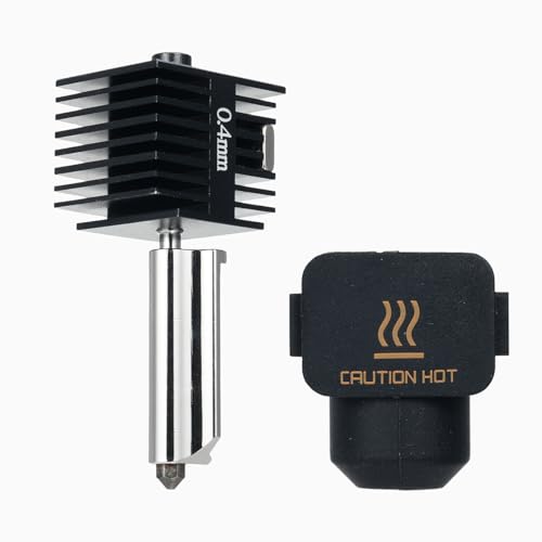 Hot End Kit Extruder Replacement Accessory Compatible With Lab A1 Mini 3D Printers High Temperature 0.6mm Hardened Steel Nozzle with Silicone Cover Sock (0.4mm) von Loboo Idea