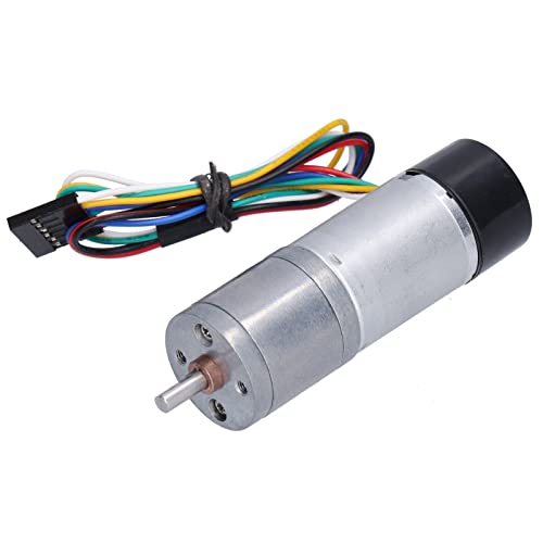 JGA25 371 DC12V 1360 U/min Getriebemotor mit Hall -Encoder -Geschwindigkeit Feedback Metal Getriebe Smart Car Chassis Motor für Robotik -Geräte Austausch (DC12V 620 U/min) von Loboo Idea
