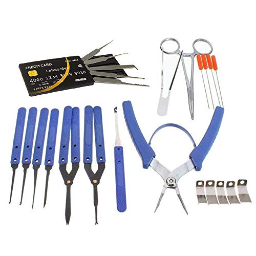 Loboo Idea 5-teiliges Toolkit zum Aufschließen von Kreditkartenschlössern und 14-teiliges Ultimate Broken Key Extractor-Set, Kit zum Entfernen beschädigter Schlüssel, Home Depot Locksmith Tool von Loboo Idea