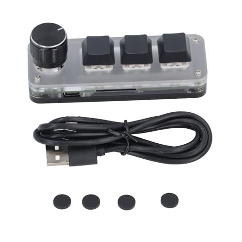 Loboo Idea Custom Mini Mechanical Keypad RGB LED Red Switch USB C Connection Keypad 3 Key 1 Knob Loboo Idea Custom Mini Mechanical Keypad RGB LED Red Switch USB C Connection Keypad 3 Key 1 Knob von Loboo Idea