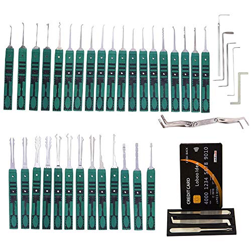 Loboo Idea Klom 32-teiliges Dietrich-Set und Loboo Idea 5-teiliges Dietrich-Set in Kreditkartenform, Dietrich-Set, Schlossöffner, Schlosserwerkzeug, Schlosserwerkzeug, Dietrich für Training Loboo Idea Klom 32-teiliges Dietrich-Set und Loboo Idea 5-teiliges Dietrich-Set in Kreditkartenform, Dietrich-Set, Schlossöffner, Schlosserwerkzeug, Schlosserwerkzeug, Dietrich für Training von Loboo Idea