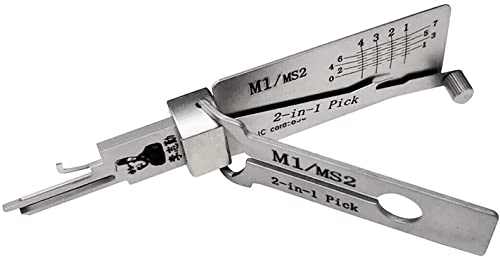 Loboo Idea LiShi 2 in 1 Auto Pick and Decoder Tool Kit, Auto und Plug Reader Handwerkzeug, Auto Schlosser Werkzeuge Lock Pick Up Set Lock Tool Lock Opener (M1/MS2) von Loboo Idea