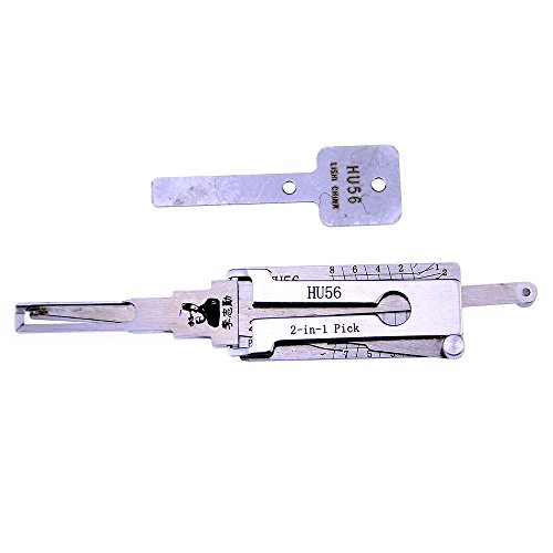 Loboo Idea LiShi HU56 2 in 1 Auto Pick und Decoder Dietrich Set für Volvo/Mitsubishi, Schlosser Pick Lock Tool von Loboo Idea