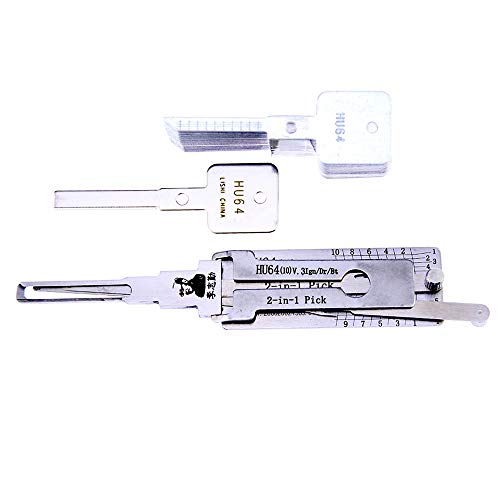 Loboo Idea LiShi HU64 (10) 2-in-1 Pick/Decoder-Werkzeug, Schlosser-Werkzeuge, Türschlossöffner, Dietrich-Set funktioniert für Benz, Chrysler, Maybach, Lauren, Carlson von Loboo Idea