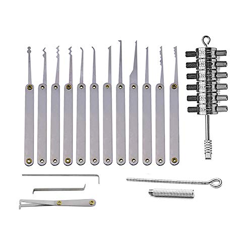 Loboo Idea Premium Dietrich-Set - 15-teiliges Profi-Handwerkzeug mit 6-Zylinder-Leser, Automobil- und Schlosser-Werkzeuge von Loboo Idea