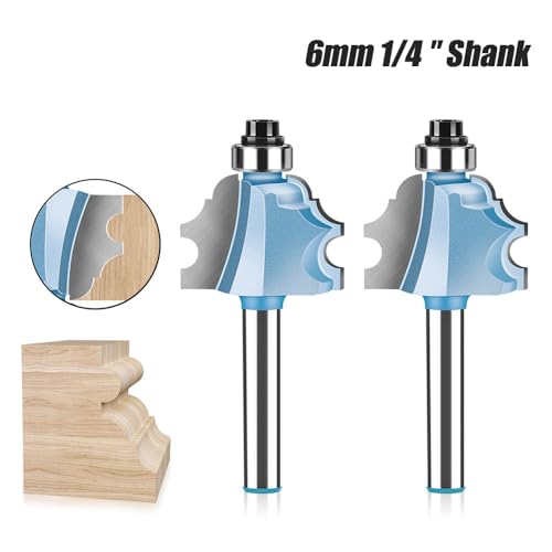 Small Corner Round Router Bit Wood Edging Engraving Cutter Bit Door Molding Bit for Woodworking Carpentry Accessory (6 mm) von Loboo Idea