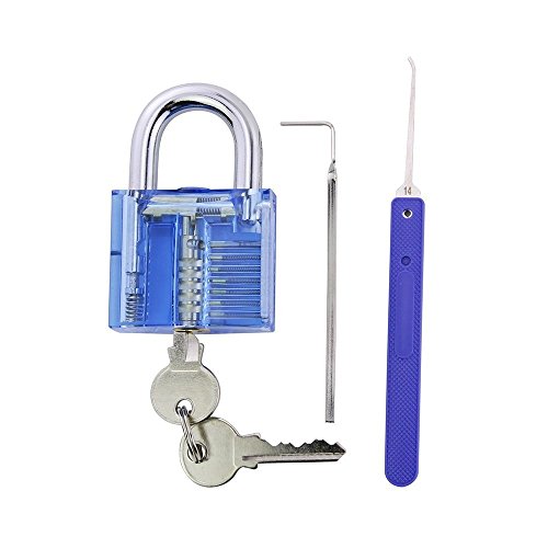 loboo One Transparent Lock mit Zwei Lock Pick Tools (Blau) von Loboo Idea