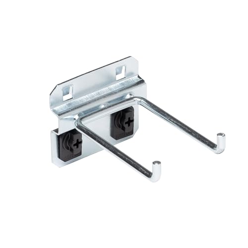 Triton Products Stecktafel-Haken mit Doppelstab, für Stecktafeln mit quadratischem Loch, Legierter Stahl, Silber, 3 Inch, 5 von Triton